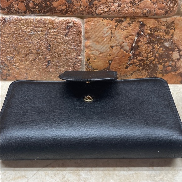 Buxton Black Leather Ensemble Clutch Wallet Full Grain Cowhide Vintage Women’s - Picture 5 of 13